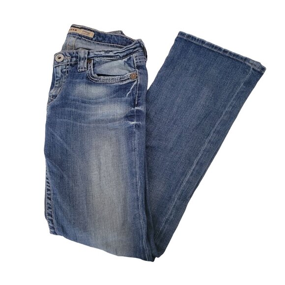 Big Star Remy Jeans Womens Size 27 Low Rise Boot Medium Wash Denim Pants - Picture 1 of 7